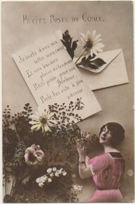 POSTAL DE NIÑOS. PETITE POSTE DE COEUR