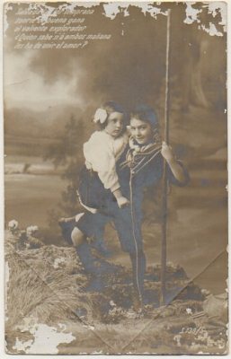 POSTAL DE NIÑOS. EL EXPLORADOR