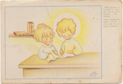 POSTAL DE NIÑOS. FUENSANTICA Y SU ANGEL Nº 3
