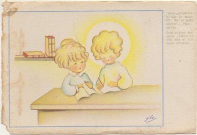 POSTAL DE NIÑOS. FUENSANTICA Y SU ANGEL Nº 3
