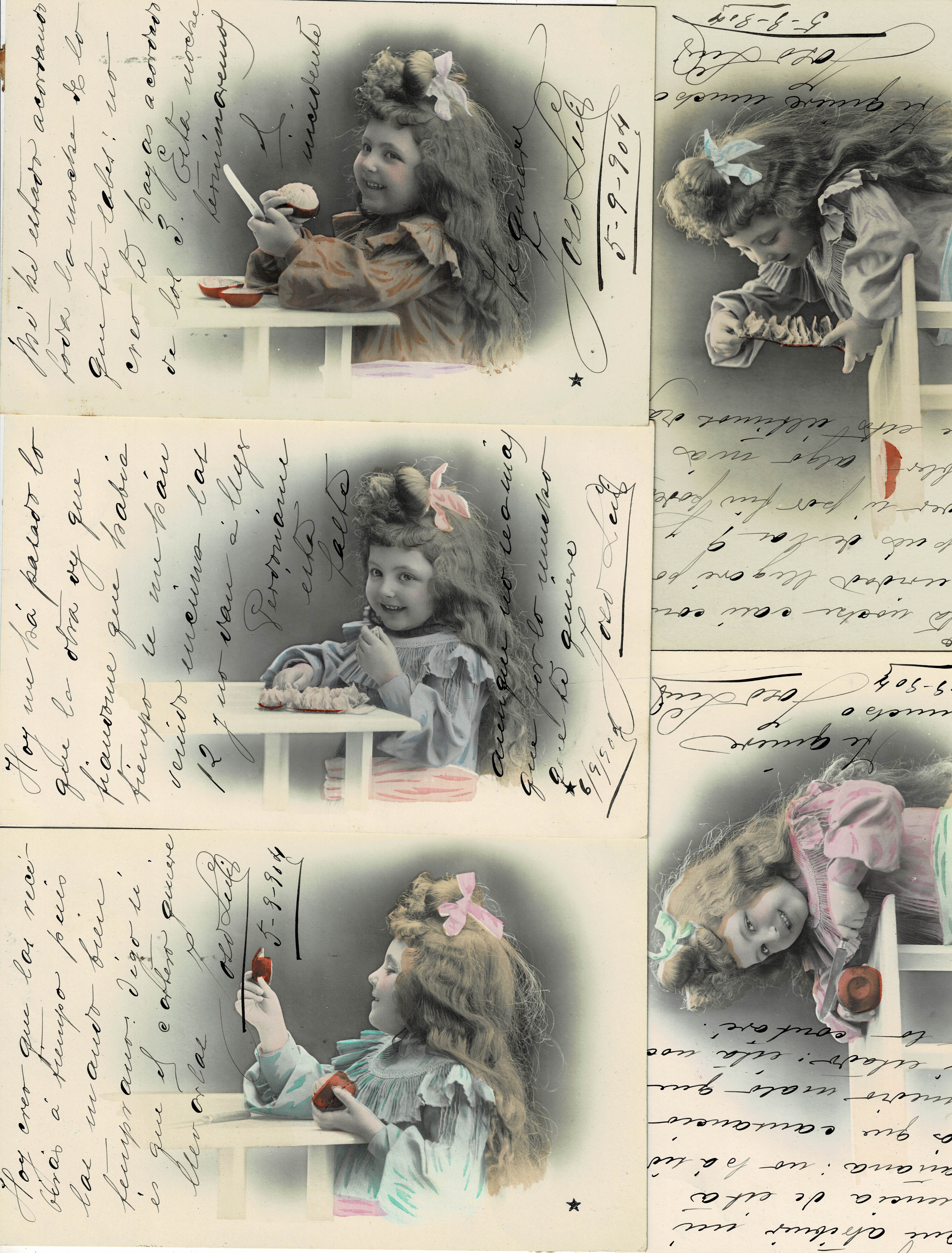 POSTAL DE NIÑOS LOTE DE 5 POSTALES.