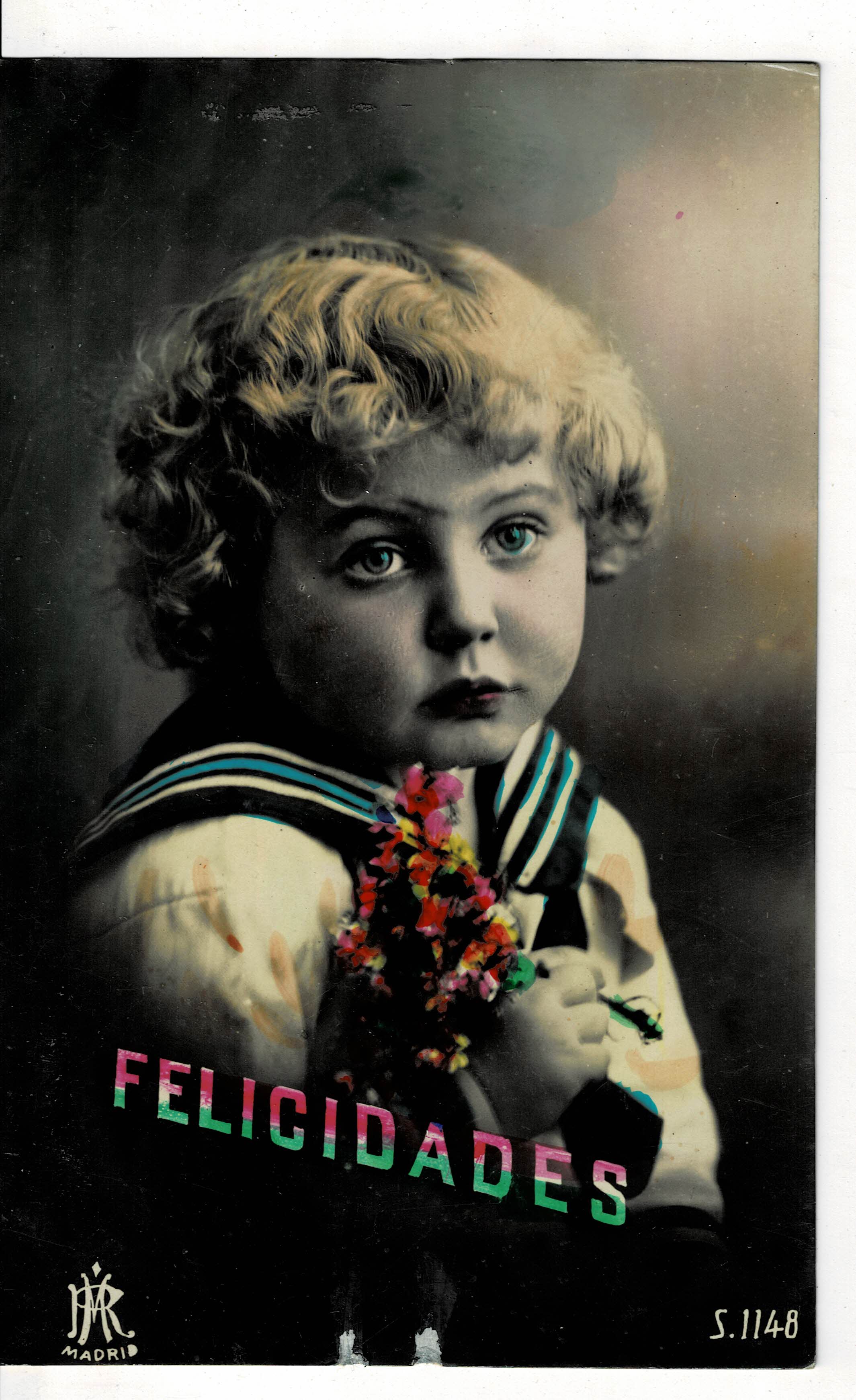 POSTAL DE NIÑOS. FELICIDADES.