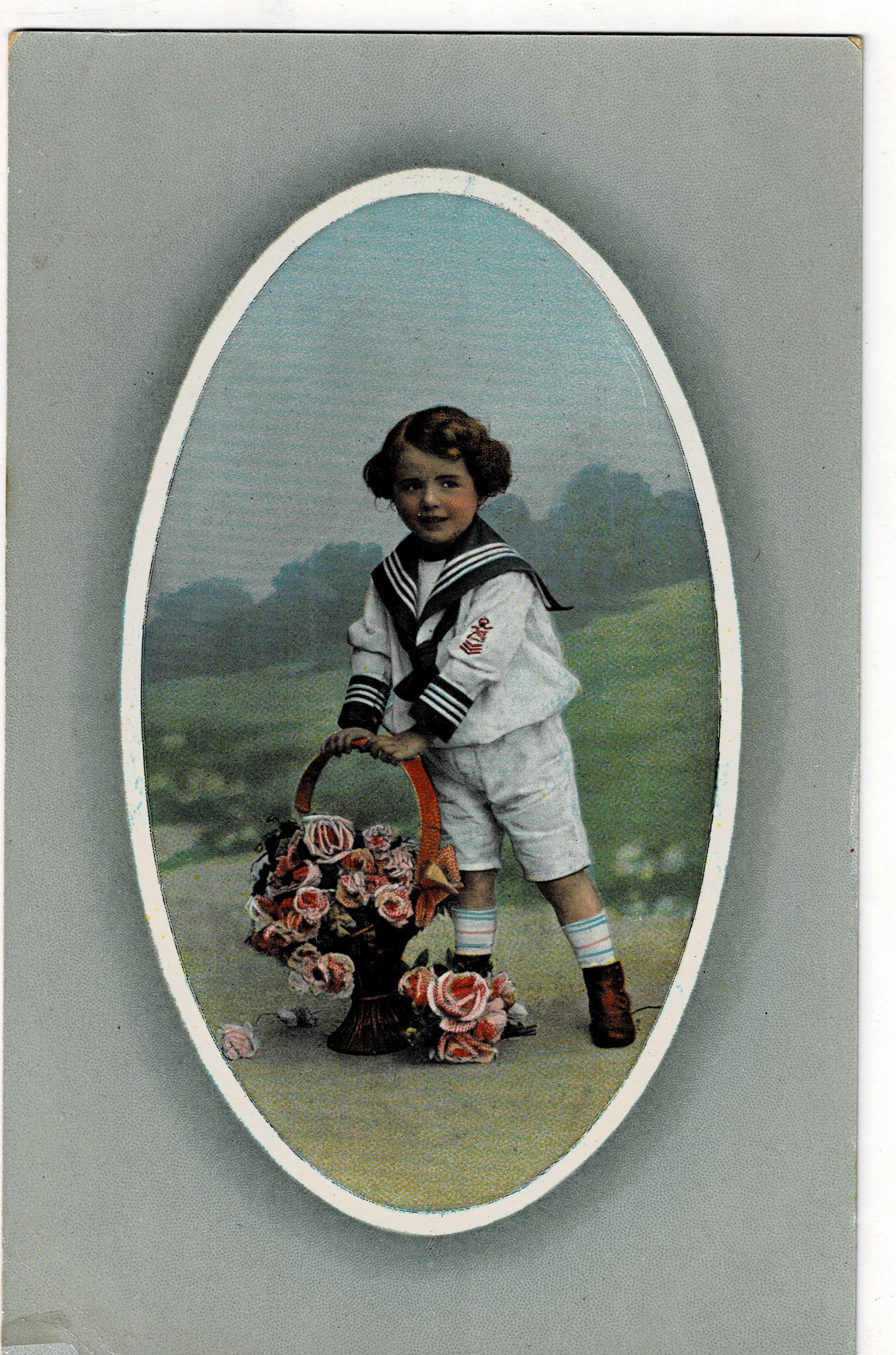 POSTAL DE NIÑOS. NIÑO MARINERO.