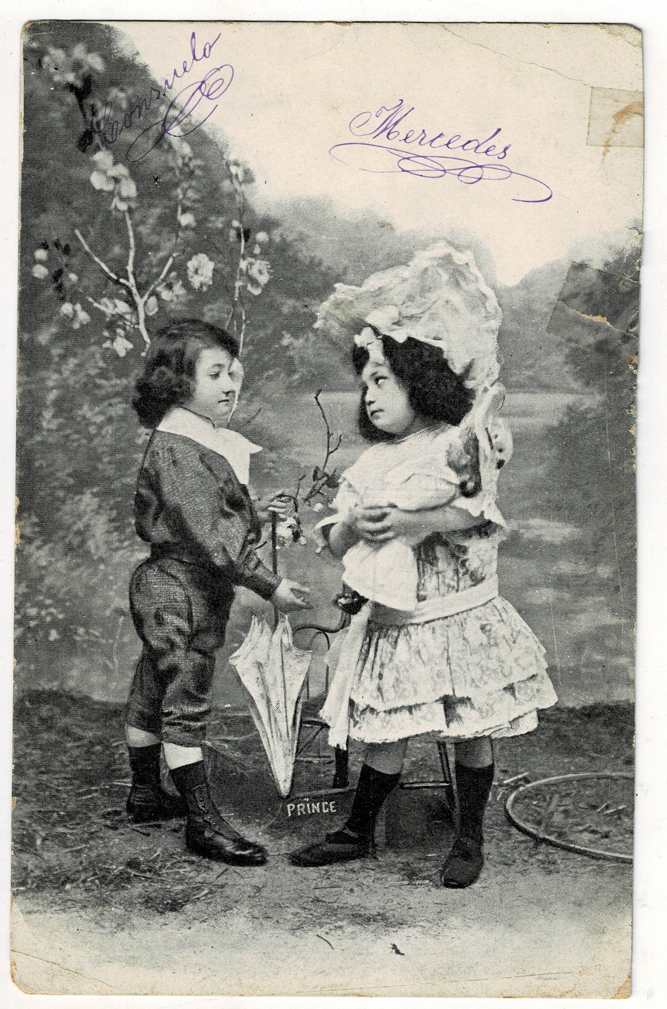 POSTAL DE NIÑOS. NIÑOS EN BLANCO Y NEGRO.