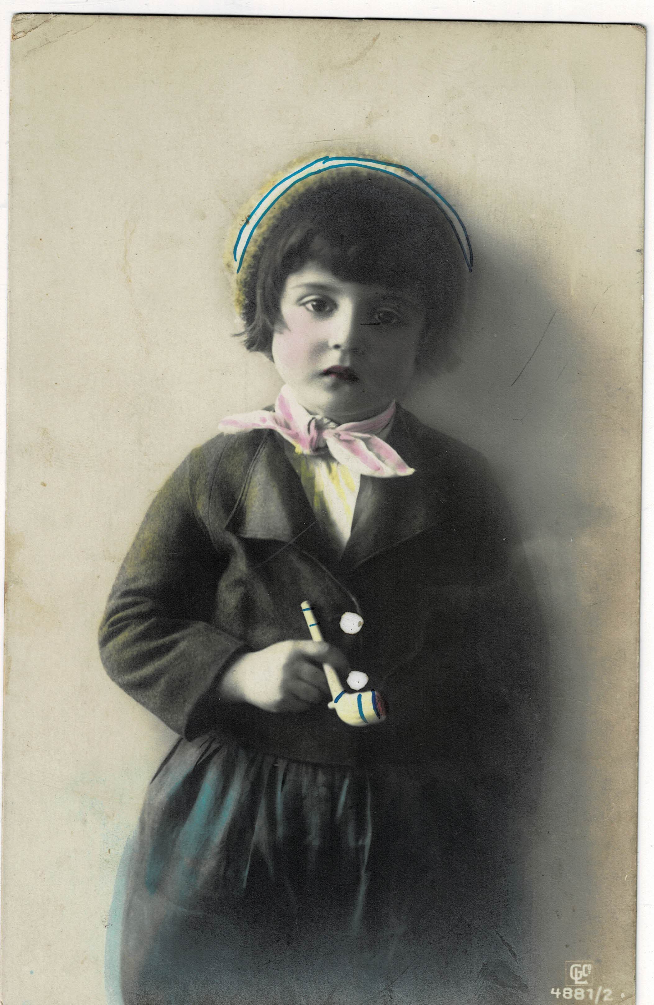 POSTAL DE NIÑOS. NIÑO MARINERO.