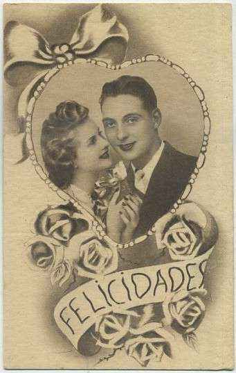 POSTAL DE PAREJAS. FELICIDADES