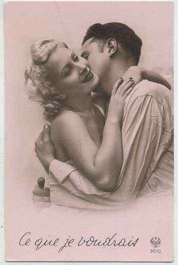 POSTAL DE PAREJA. CE QUE YE VOUDRAIS