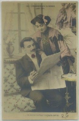 POSTAL DE PAREJA. LES COMMANDEMENTS DU MARIAGE