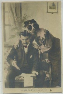 POSTAL DE PAREJA. SES CHAGRISN TU PARTAGERAS