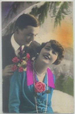 POSTAL DE PAREJA. BONNE ANNÉE
