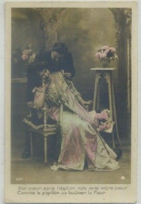 POSTAL DE PAREJA. MON COEUR SANS HESITER, VOLE VERS VOTRE COEUR
