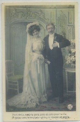 POSTAL DE PAREJA. NOUS DEUX COEURS SONT UNIS ET CELA POUR LA VIE