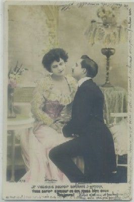 POSTAL DE PAREJA. JE VOUDRAIS POUVOIR TOMBANT A GENOUX