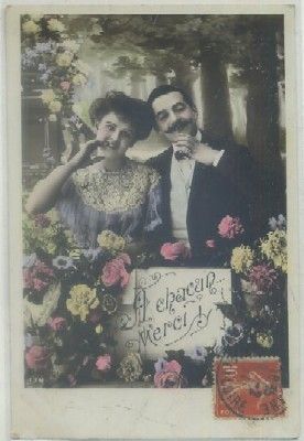 POSTAL DE PAREJA. A CHACUN…. MERCI