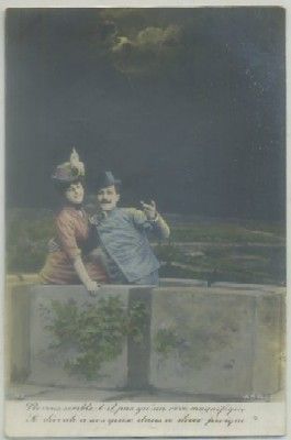 POSTAL DE PAREJA. ME VOUS SEMBLE EL PAS QU'UN REVE MAGNIFIQUE