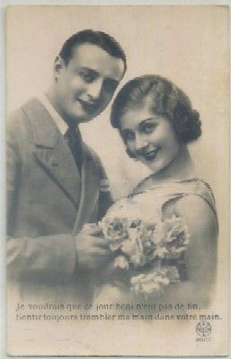 POSTAL DE PAREJA. JE VOUDRAIS QUE CE JOUR BENI N'EUT PAS DE FIN