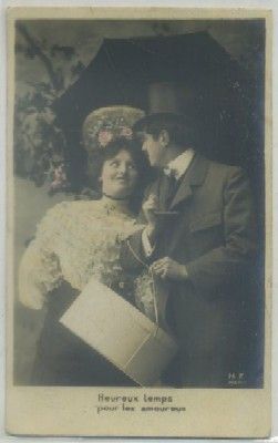 POSTAL DE PAREJA. HEUREUX TEMPS POUR LES AMOUREUX