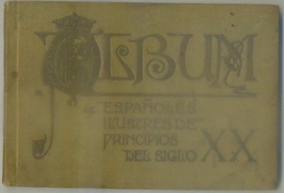 PORTFOLIO ALBUM BLANCO Y NEGRO DE ESPAÑOLES ILUSTRAS DE PRINCIPIO SIGLO XX