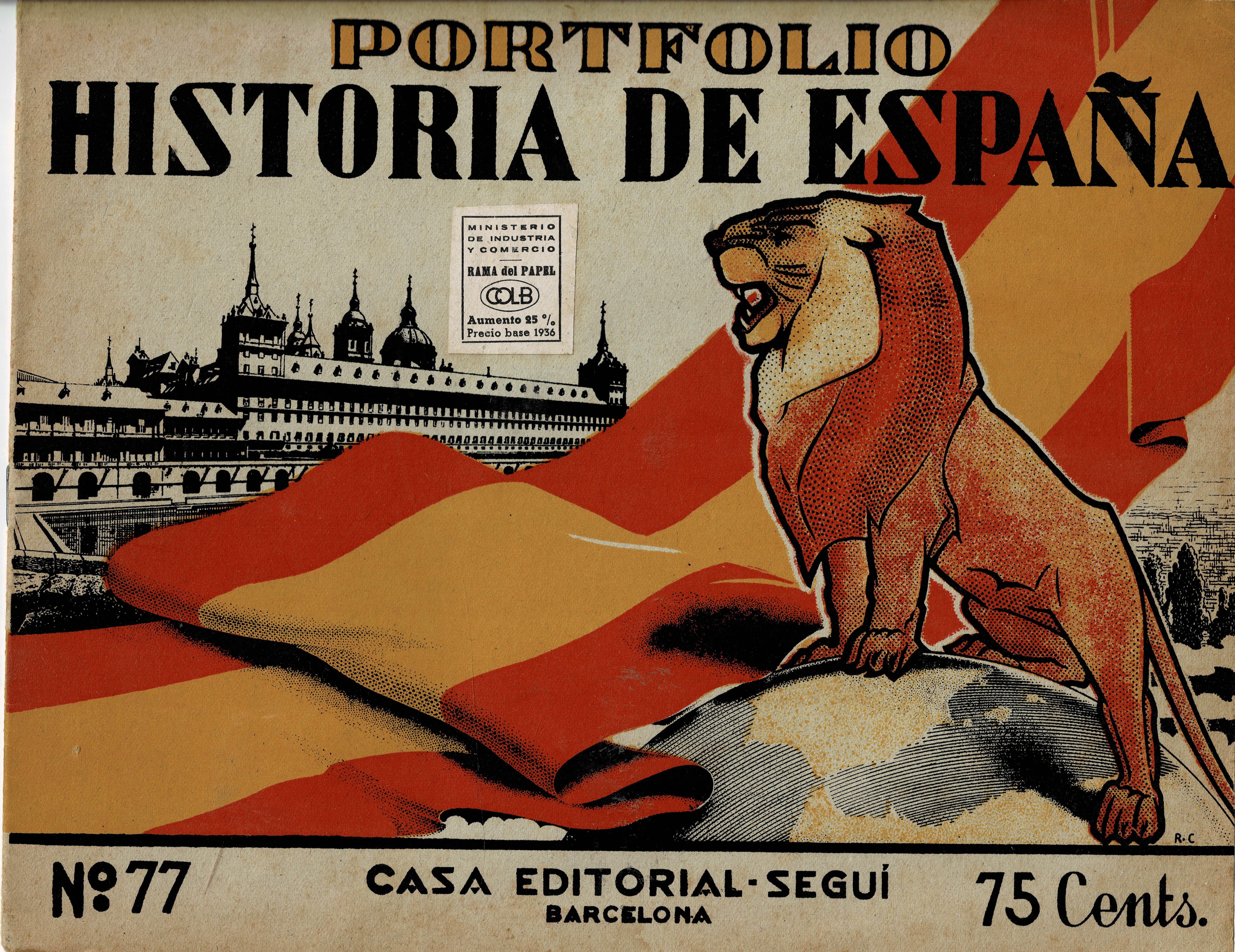 PORTAFOLIO CON DIBUJOS DE LA HISTORIA DE ESPAÑA Nº 77