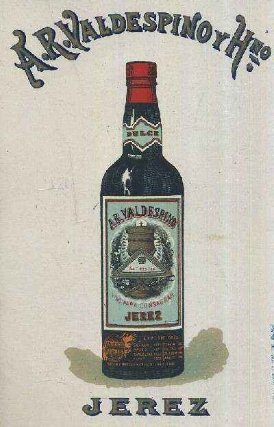 POSTAL DE PUBLICIDAD VALDESPINO JEREZ SACRISTIA VINO PARA CONSAGRAR