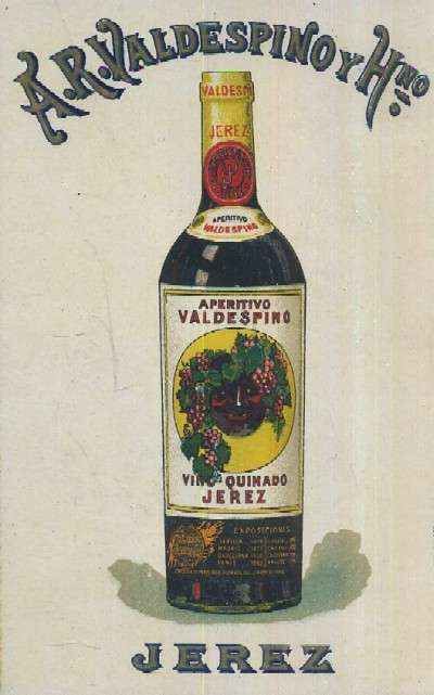 POSTAL DE PUBLICIDAD APERITIVO VALDESPINO VINO QUINADO DE JEREZ