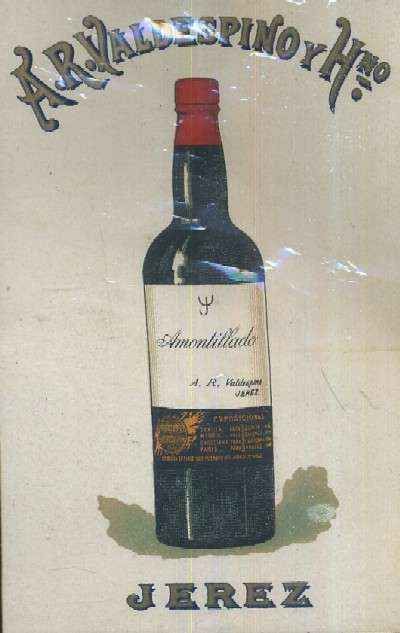 POSTAL DE PUBLICIDAD AMONTILLADO VALDESPINO JEREZ