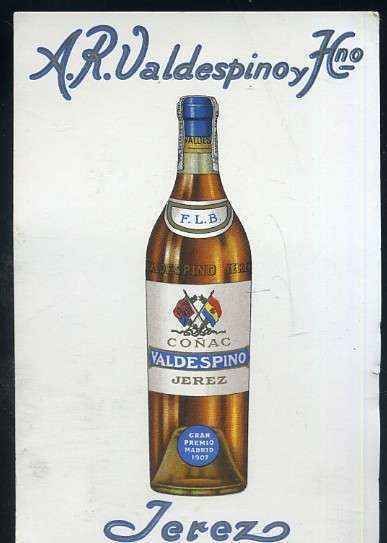 POSTAL DE PUBLICIDAD COÑAC VALDESPINO JEREZ