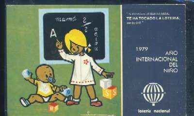 POSTAL LOTERIA NACIONAL F.N.M.T. SERIE L Nº 1 DE E. LARA - AÑO INTERNACIONAL DEL NIÑO