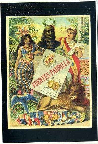 POSTAL PUBLICITARIA FUENTES PARRILLA. SERIE AMERICA Nº 100