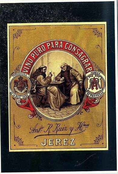 POSTAL PUBLICITARIA VINO PURO PARA CONSAGRAR. SERIE RELIGION Nº 72