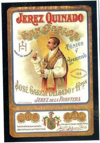 POSTAL PUBLICITARIA JEREZ QUINADO JOSE GARCIA DELGADO Y HNOS. SERIE RELIGION Nº 73