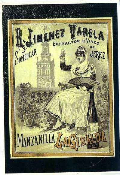 POSTAL PUBLICITARIA MANZANILLA LA GIRALDA. SERIE COSTUMBRISTAS Nº 183