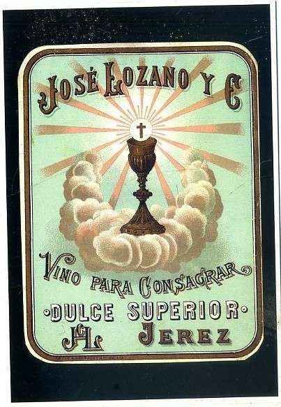 POSTAL PUBLICITARIA JOSE LOZANO Y CIA. JEREZ. SERIE RELIGION Nº 3