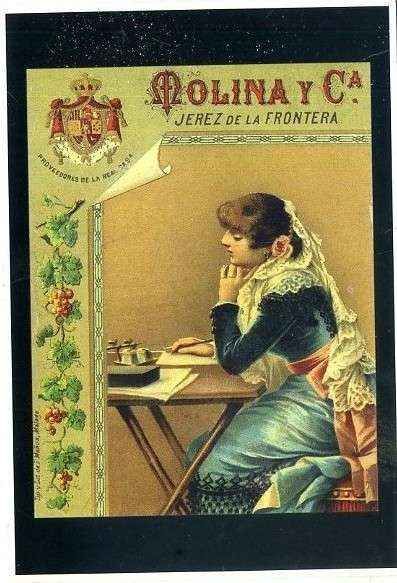 POSTAL PUBLICITARIA MOLINA Y CIA. JEREZ. SERIE COSTUMBRISTAS Nº 200