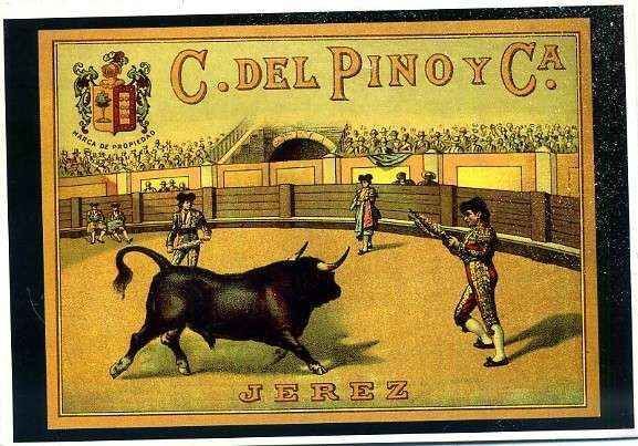 POSTAL PUBLICITARIA C. DEL PINO Y CIA. JEREZ. SERIE FIESTA NACIONAL Nº 103