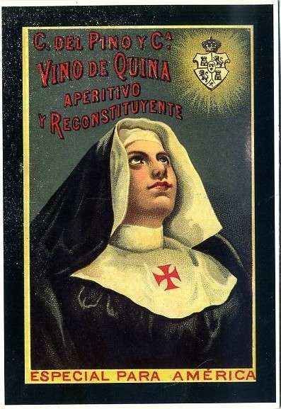 POSTAL PUBLICITARIA  VINO DE QUINA JEREZ. SERIE RELIGION Nº 52