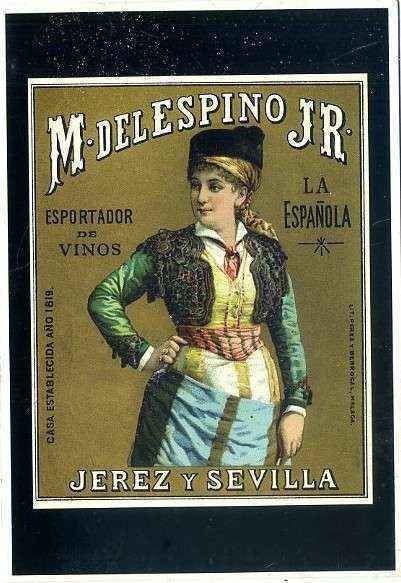 POSTAL PUBLICITARIA M. DEL ESPINO JR. JEREZ. SERIE COSTUMBRISTAS Nº 58