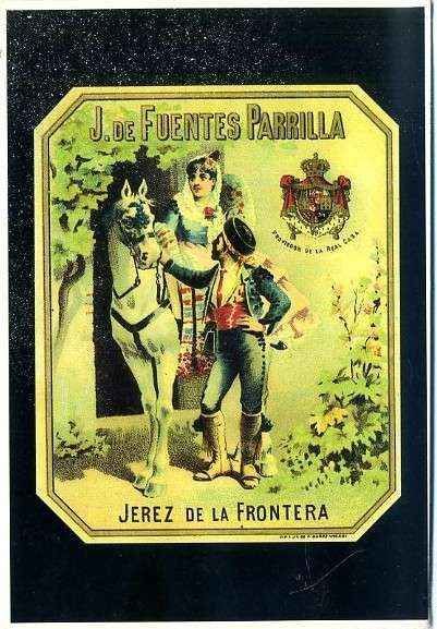 POSTAL PUBLICITARIA J. FUENTES PARRILLA. JEREZ. SERIE CABALLOS Nº 2