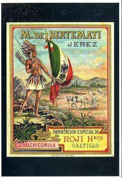 POSTAL PUBLICITARIA M. DE BERTEMATI. JEREZ. SERIE AMERICA Nº 90