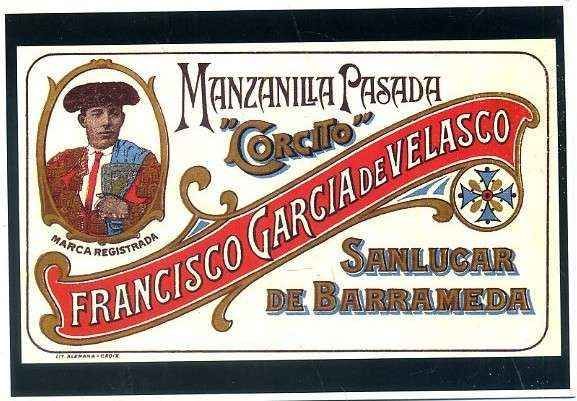 POSTAL PUBLICITARIA MANZANILLA PASADA. SANLUCAR. SERIE FIESTA NACIONAL Nº 3