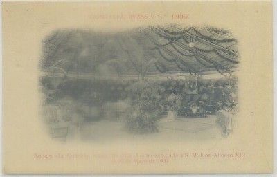 POSTAL DE PUBLICIDAD. GONZALEZ BYASS Y CIA. JEREZ. BODEGA LA CONCHA 1904
