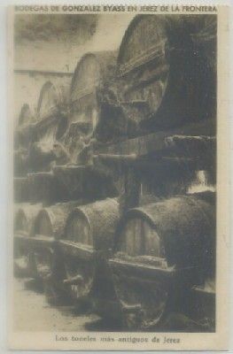 POSTAL DE PUBLICIDAD. GONZALEZ BYASS Y CIA. JEREZ. LOS TONELES MAS ANTIGUOS DE JEREZ Nº 37