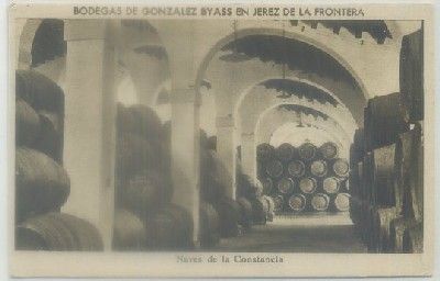 POSTAL DE PUBLICIDAD. GONZALEZ BYASS Y CIA. JEREZ. NAVE DE LA CONSTANCIA Nº 43