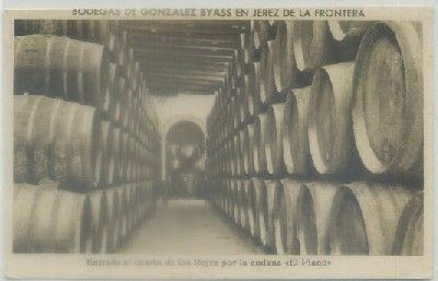 POSTAL DE PUBLICIDAD. GONZALEZ BYASS Y CIA. JEREZ. ENTRADA AL CUARTO DE LOS REYES Nº 45