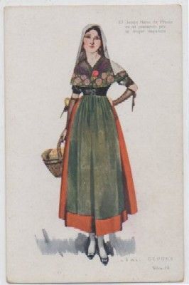 POSTAL DE PUBLICIDAD. EL JABON HENO DE PRAVIA. PERFUMERIA GAL. GERONA Nº 19
