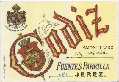POSTALES DE PUBLICIDAD. AMONTILLADO ESPECIAL FUENTES PARRILLA. JEREZ