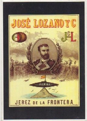 POSTAL PUBLICITARIA. REPROD. ETIQUETAS ANTIGUAS. PERAL. JOSE LOZANO Y C