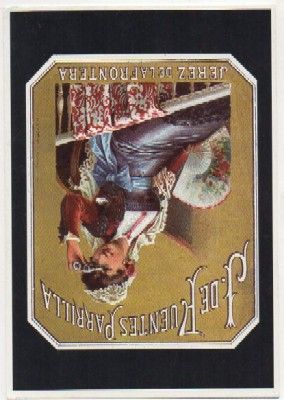 POSTAL PUBLICITARIA. REPROD. ETIQUETAS ANTIGUAS. J. DE FUENTES PARRILLA. JEREZ