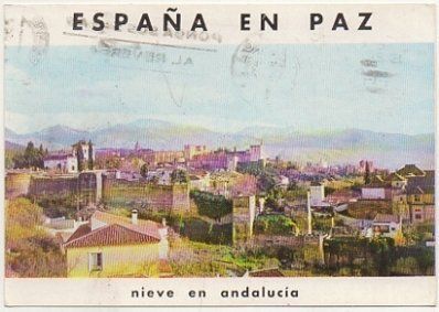 POSTAL PUBLICITARIA. ESPAÑA EN PAZ. NIEVE EN ANDALUCIA