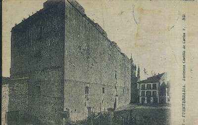 POSTAL ANTIGUA DEL PAIS VASCO FUENTERRABIA  9 FORTALEZA CASTILLO DE CARLOS V